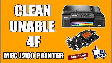 Clean UnAble 4F Problem FIX | MFC J200 Printer