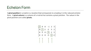 The Row Reduction Algorithm
