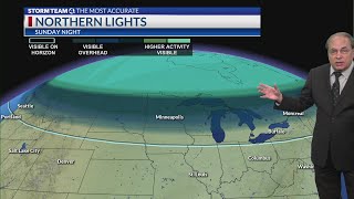Northern lights could be visible tonight if hazy skies clear up