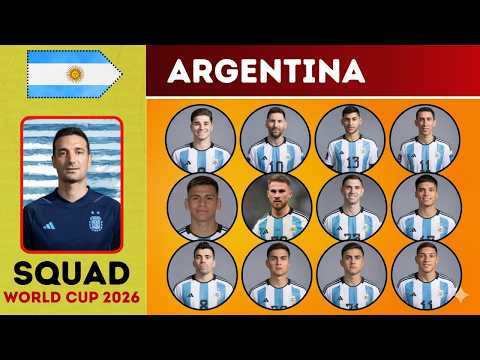 Video Argentina Possible Squad For FIFA World Cup 2026 | Argentinas Squad for FIFA World Cup 2026