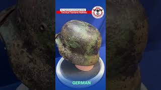 WWII German Helmet  Ingenious Wood Chip Camouflage