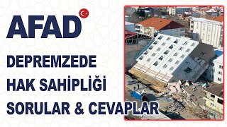 Depremzede Hak Sahipliği Talep ve Taahhütname Başvurusu - AFAD #deprem #depremzede #afad