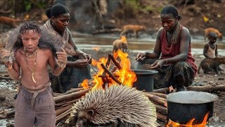 How Bushmen live and their lifestyle |hadza tribe| Culture & Fashion #hunting #food #cooking