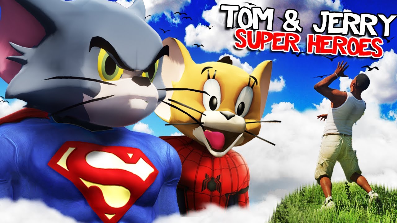 TOM and JERRY get SUPER POWERS in GTA 5 (Super Hero) - YouTube
