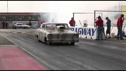 Chuck Spiker drives the Marine 1966 Chevy Nova at ...