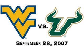 September 28, 2007 - #5 West Virginia Mountaineers vs. #18 South Florida Bulls Full Football Game