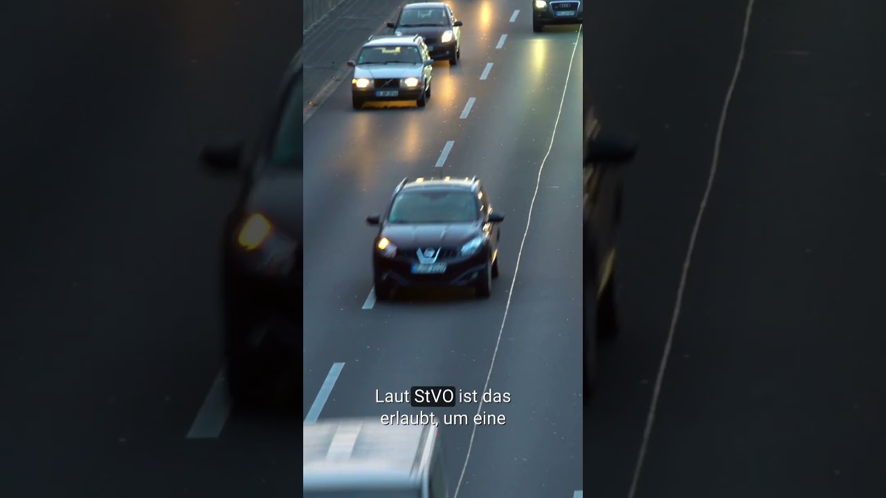 Mittelspurschleicher: Bußgeld und Punkte in Flensburg drohen