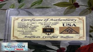 1 4 Grain 999 24K Gold Bar investment buy your own gold USA