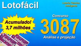 Análise E Projeção Para O Concurso 3087 Da Lotofácil - Acumulado