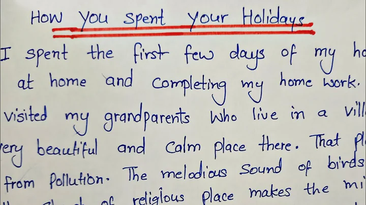 How You Spent Your Holidays||Holidays Homework||English||100 Words Essay||@HelpingSister - DayDayNews