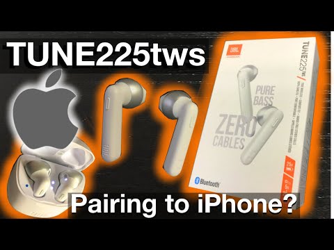 PAIRING the JBL TUNE225tws wireless earbuds to an Apple iPhone (How to)