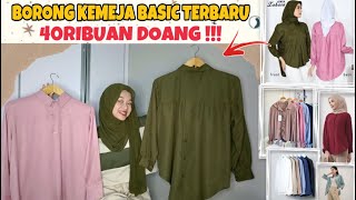 SHOPEE HAUL KEMEJA DAN BLOUSE BASIC TERBARU 40RIBUAN DOANG!!!