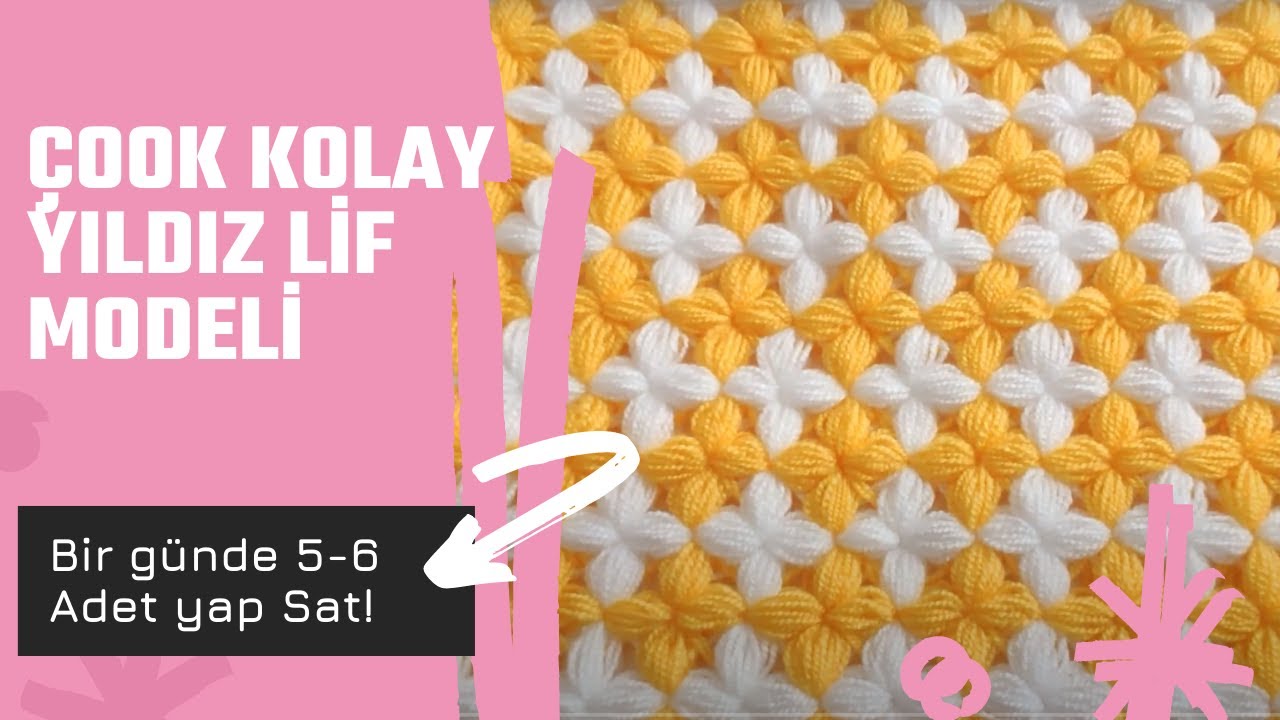 Bir günde 5-6 Adet Yap Sat! |Çook Kolay Yıldız Lif Modeli | Do it yourself