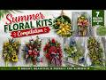 7 Summer Floral Kit Ideas for Your Front Door | DIY Wreath Compilation