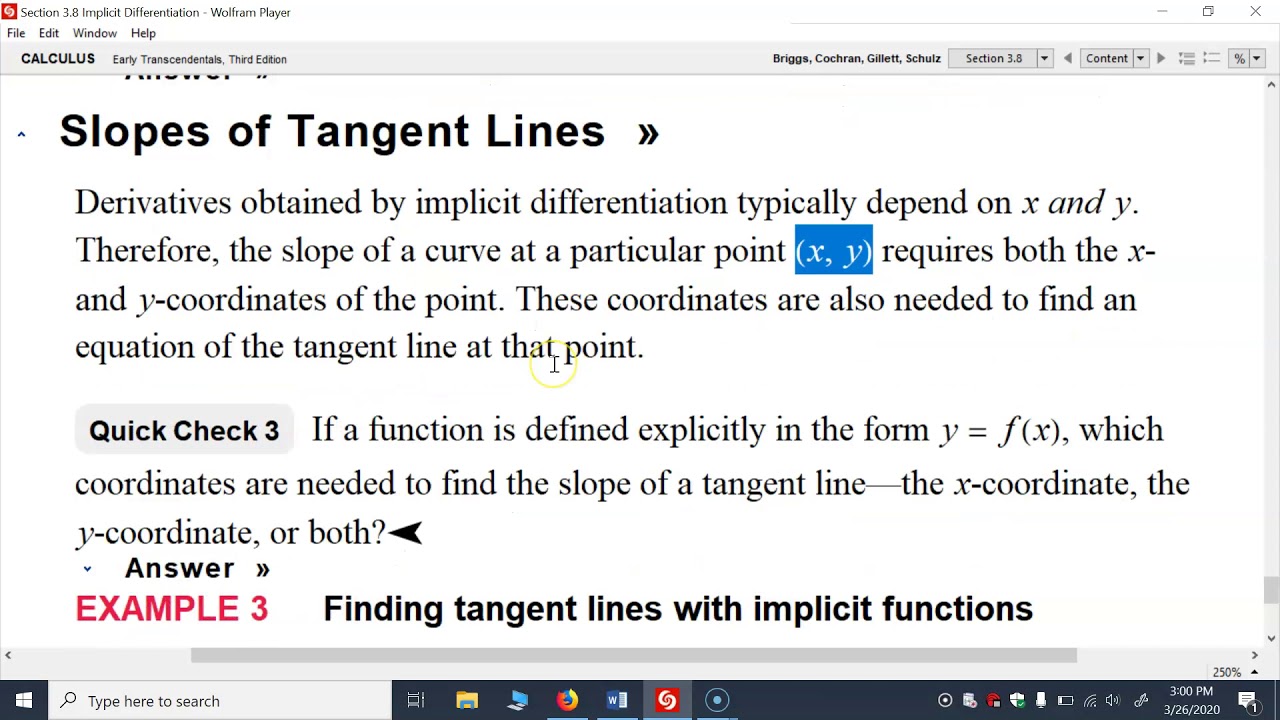 3.8 Implicit Differentiation - Part 2 - YouTube