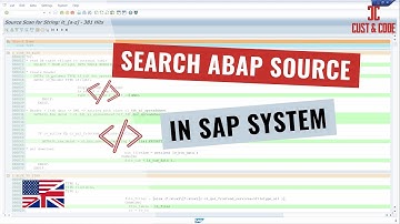 How to Search ABAP Source Code in SAP System [english]