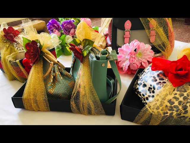 ANJANIYA Potli Batwa Bag Bridal Purse Women handbag Shagun Pouch Return  Gifts Pack Of 6