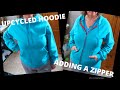 Upcycled Hoodie | TUTORIAL | Adding a Zipper