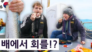 Trying Raw Fish Freshly Caught On a Korean Boat?! British Mum Series 3! Ep.16!