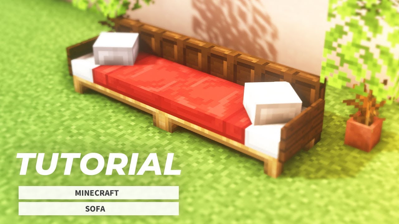 [Minecraft] Easy! How to make a stylish sofa(Tutorial)