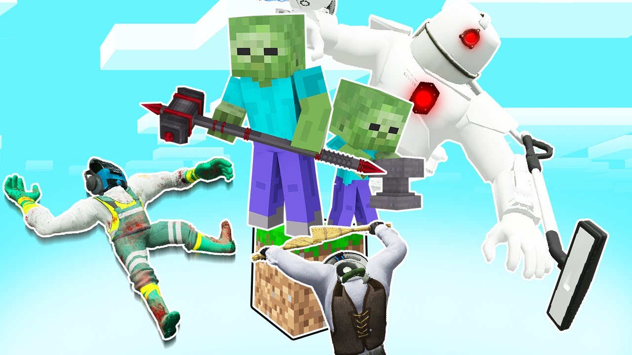 TEK BLOKTA TİTAN CLEANER MAN AİLESİ İLE HAYATTA KALABİLİR MİYİM 😱 - Minecraft