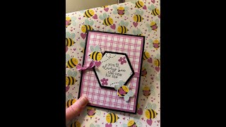 Cute as can Bee Card Class @ Home - Project 1