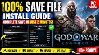 🎮 How to Install 100% Save Game File in God of War Ragnarök PC | NG+ Ready @modsgamer77