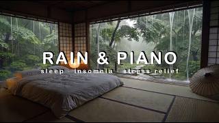 (No Ads) Heavy Rain in a Green Maple Garden 🌳 Soft Piano for Deep Sleep and Insomnia Relief screenshot 5