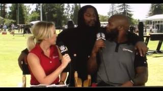 Celebrity Watch Marshawn Lynch flirt game in action with NFL Network reporter Net Worth