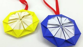 How to make an easy Origami medals step by step