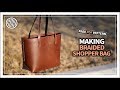 [Leather Craft] Making a Braided shopper bag / Free PDF Pattern