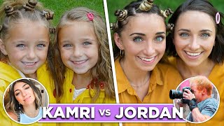 Jordan Matter vs Kamri | 5Minute Photo Challenge Recreating ICONIC Twin Pics!
