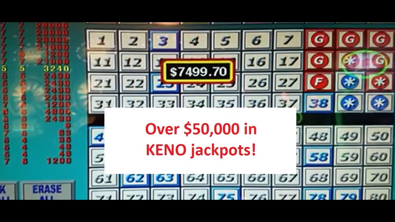 Over 50,000 KENO JACKPOTs (5cent Multi Card slideshow) under 4 bets