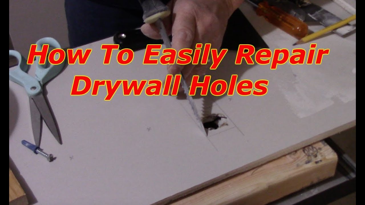 How To Easily Repair Dry Wall Holes (Small, Medium Or Large ) - YouTube - How To Fix A Small Hole In The Wall