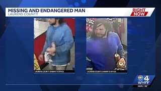 Missing man in Laurens County, South Carolina