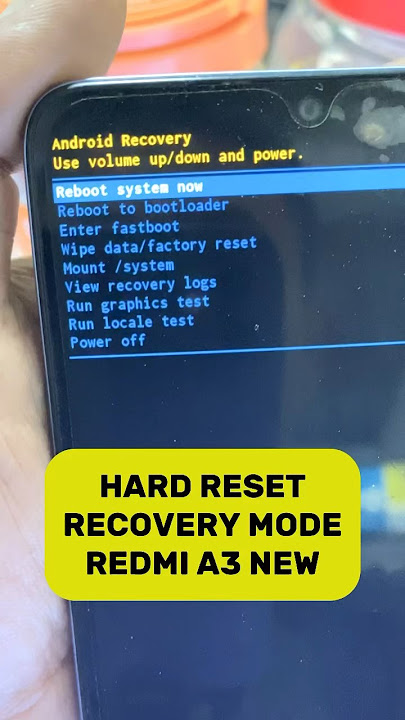 Hard reset redmi terbaru | hard reset redmi a3 recovery mode | factory reset redmi #hardreset
