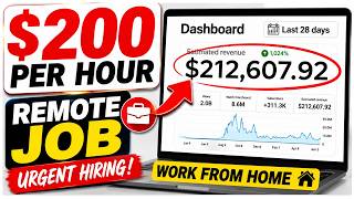 200 PER HOUR Remote Jobs Desperately Hiring - WORK FROM HOME JOB MAKE MONEY ONLINE