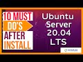 💥 10 Things You MUST DO After Installing Ubuntu Server 20.04 LTS