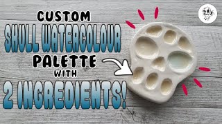 DIY AIR DRY CLAY PAINT PALETTE  How I made custom paint palette and brush  rest #DIYpalette #palette 