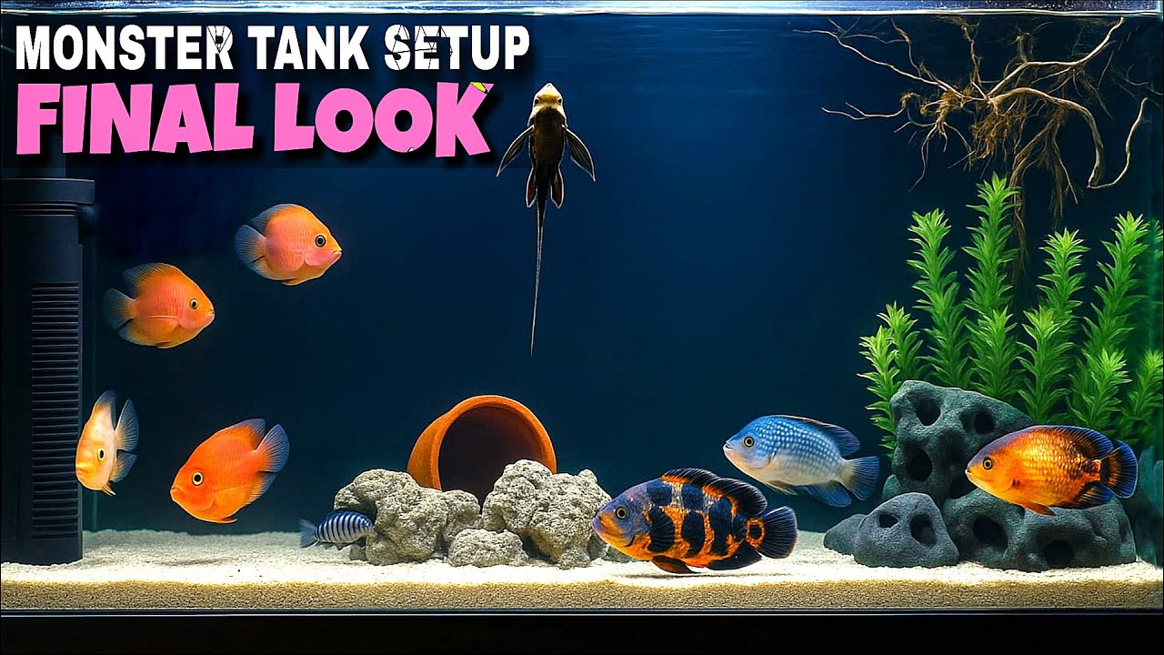FINAL LOOK of My Monster Fish Tank | New Monster Fish