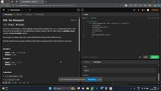 Set Mismatch Python Solution Leetcode problem of the day python solution using hashmap and set