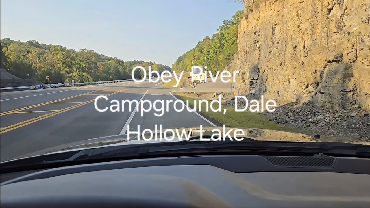 Dale Hollow Lake, OBEY River Campground. Driving through campground, RV Park layout