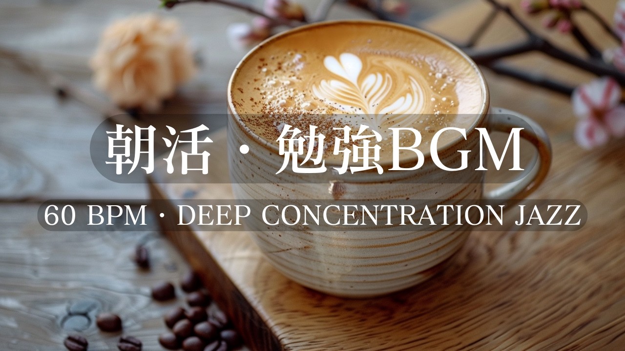 【朝BGM】Deep Concentration Jazz｜60 BPM Early Morning（1 Hour）｜朝活・勉強BGM