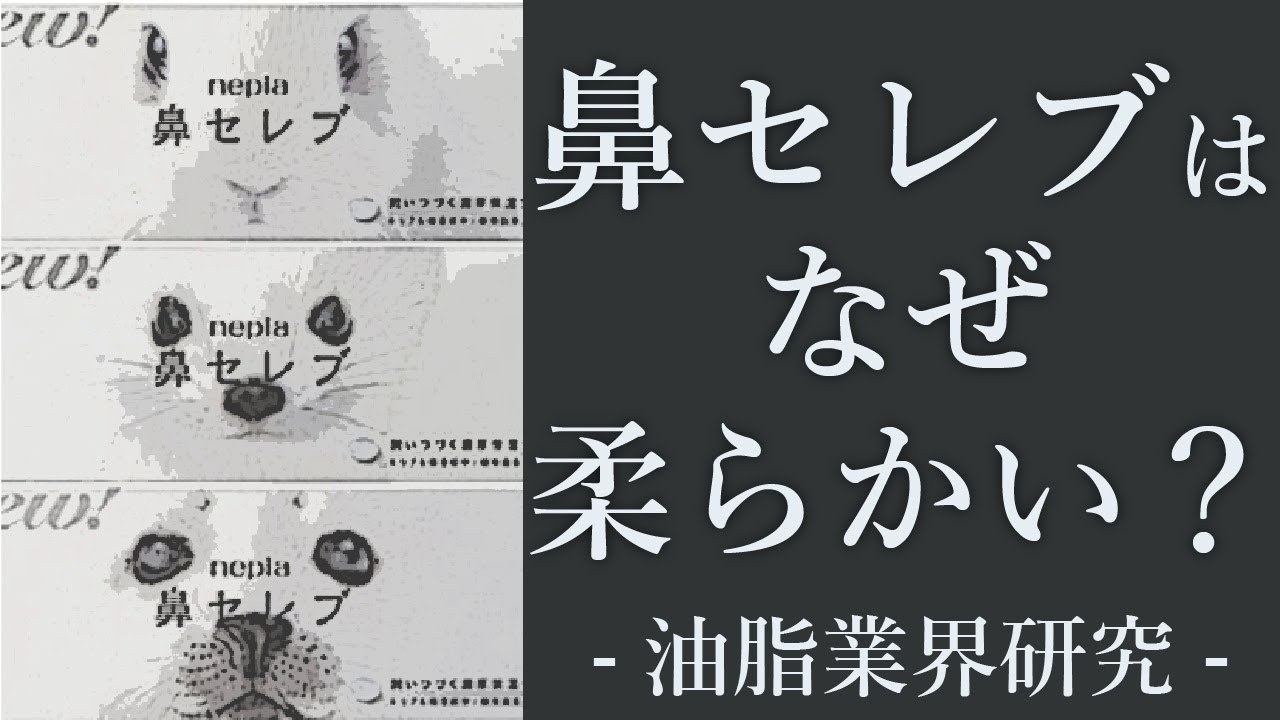 鼻セレブはなぜ柔らかい 油脂業界研究 Youtube