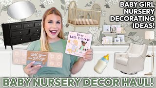 BABY GIRL NURSERY DECOR HAUL 👶🏼 w\/ Nursery Decorating Ideas | Target, Crate and Barrel + Amazon Haul