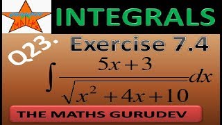 Exercise 7.4 Question23, Class 12 maths, Integrals, NCERT solutions by THE MATHS GURUDEV, EX7.4 Q23,