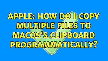Apple: How do I copy multiple files to macOS
