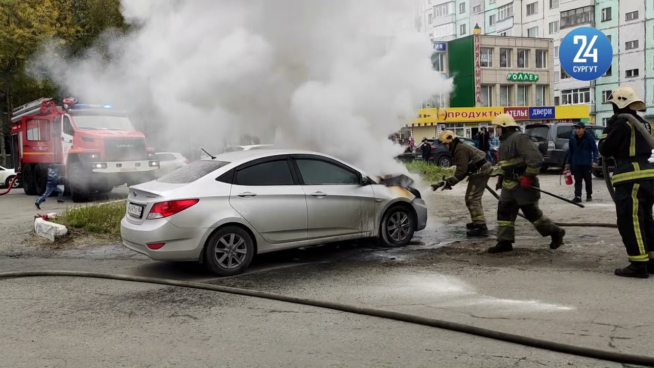 Сгорела машина в вологде