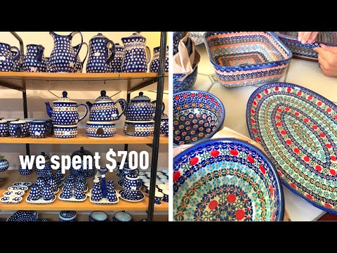 Bolesławiec Polish Pottery Haul [6 Different factories/stores, Tips for buying]