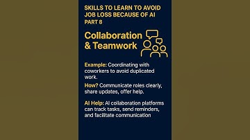 SKILLS TO LEARN TO AVOID JOB LOSS BECAUSE OF AI - PART 8 -  #aieducation